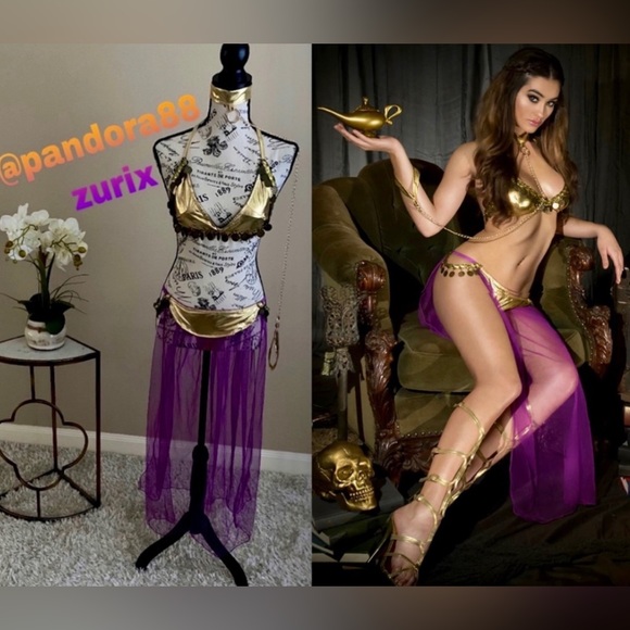 Sexy genie belly dancer lingerie costume valentines - Picture 1 of 9